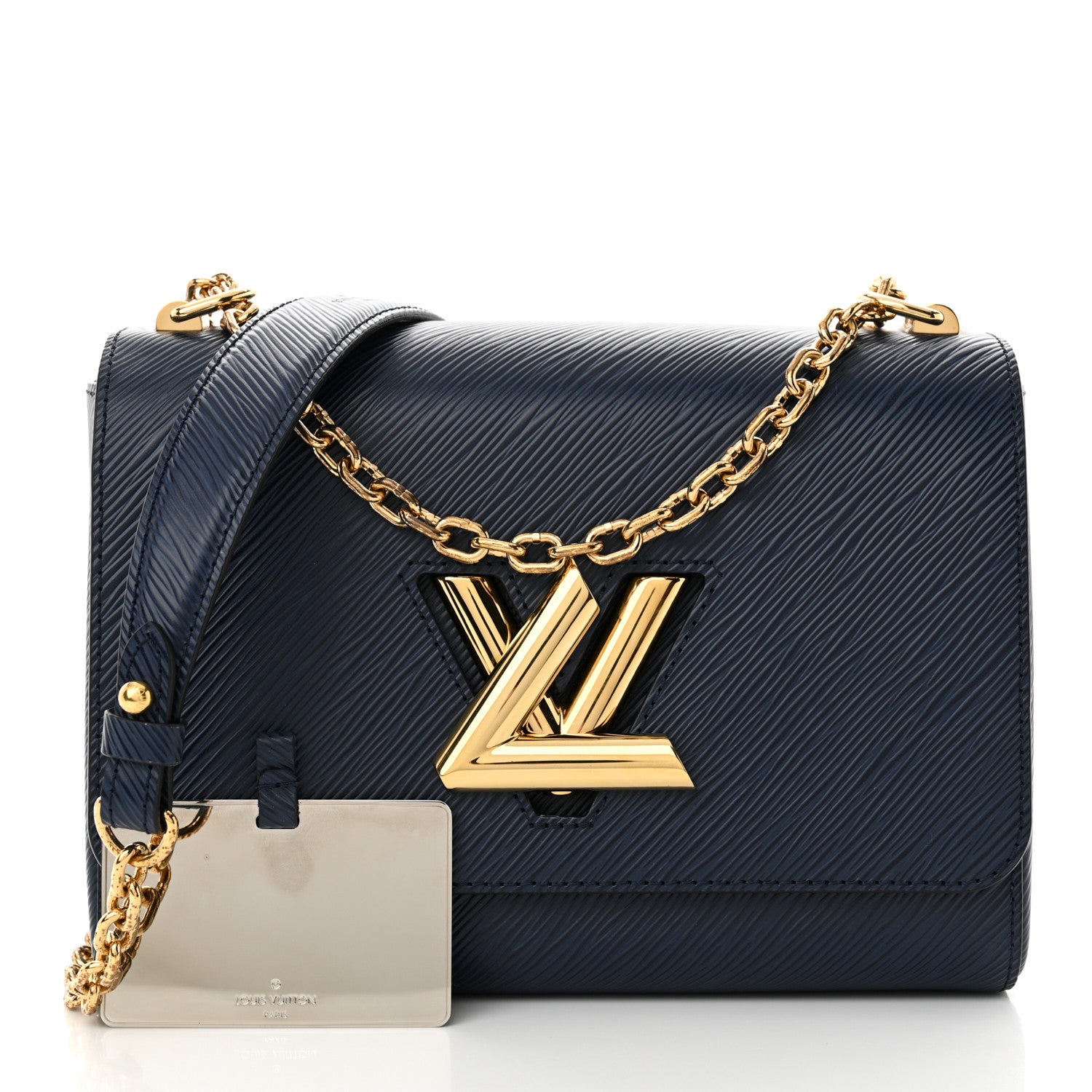 Louis Vuitton Epi Twist Shoulder Bag MM Indigo 3 of 13