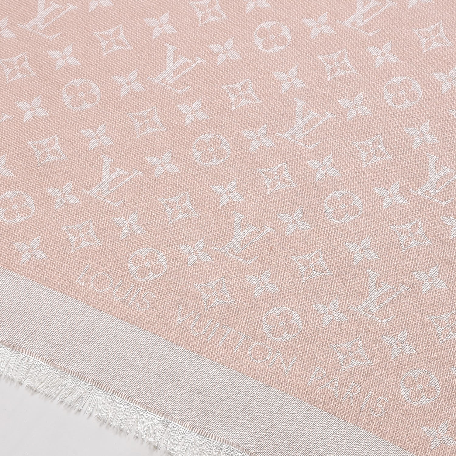 Louis Vuitton Silk Wool Monogram Shawl Rose 5 of 7