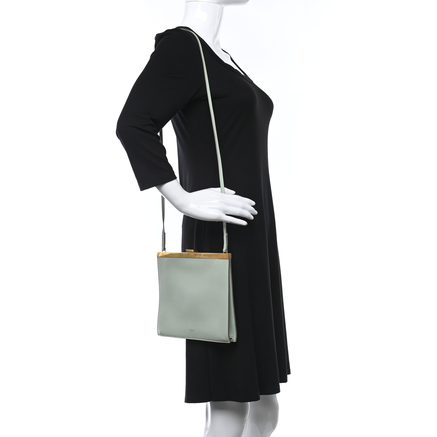 Celine Smooth Calfskin Mini Clasp Bag Jade 2 of 9