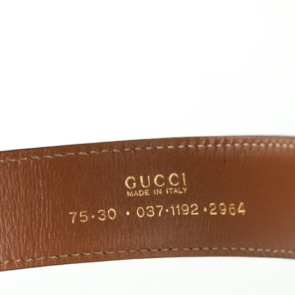 Gucci Calfskin Interlocking G Belt 75 30 Black 3 of 5
