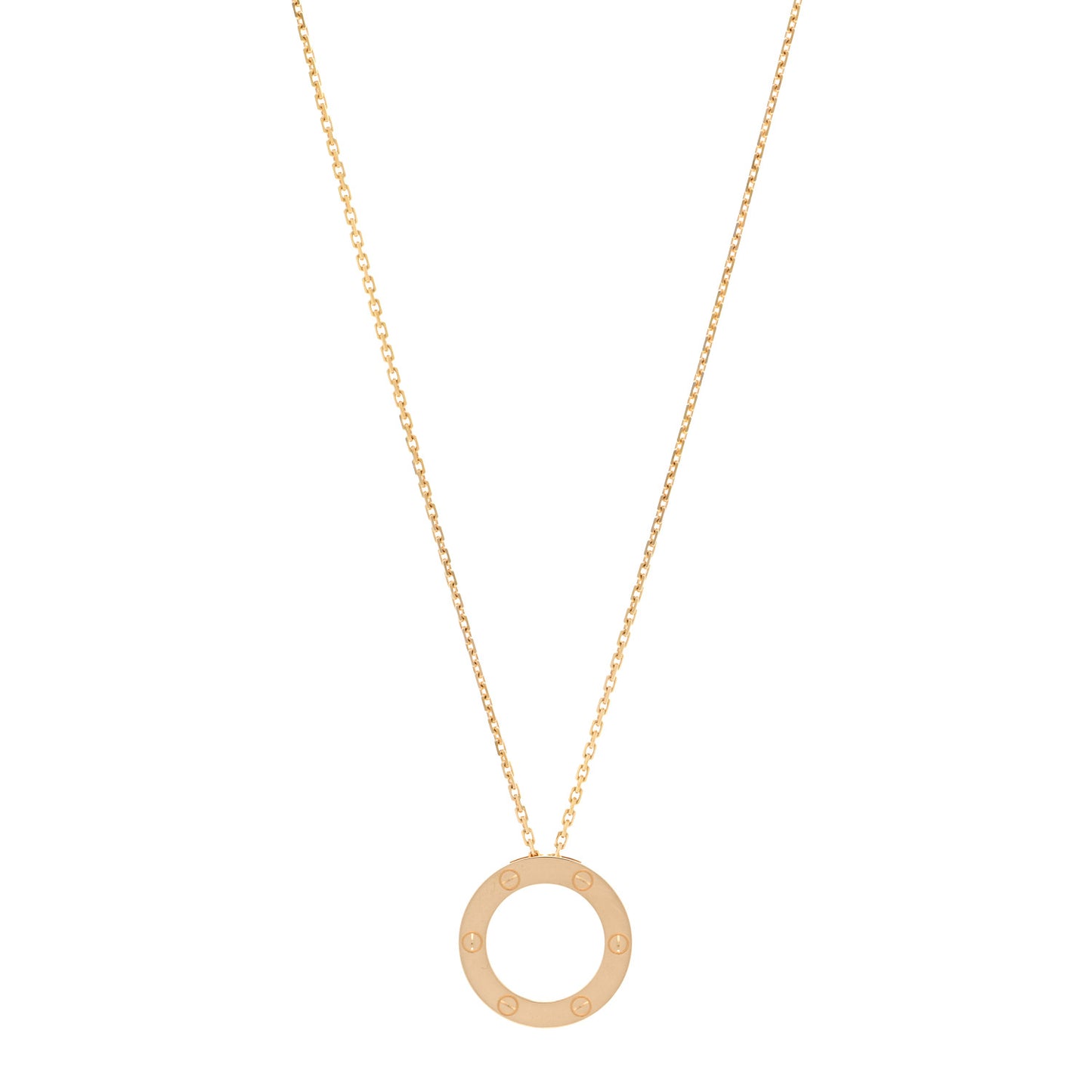 18K Yellow Gold LOVE Pendant Necklace