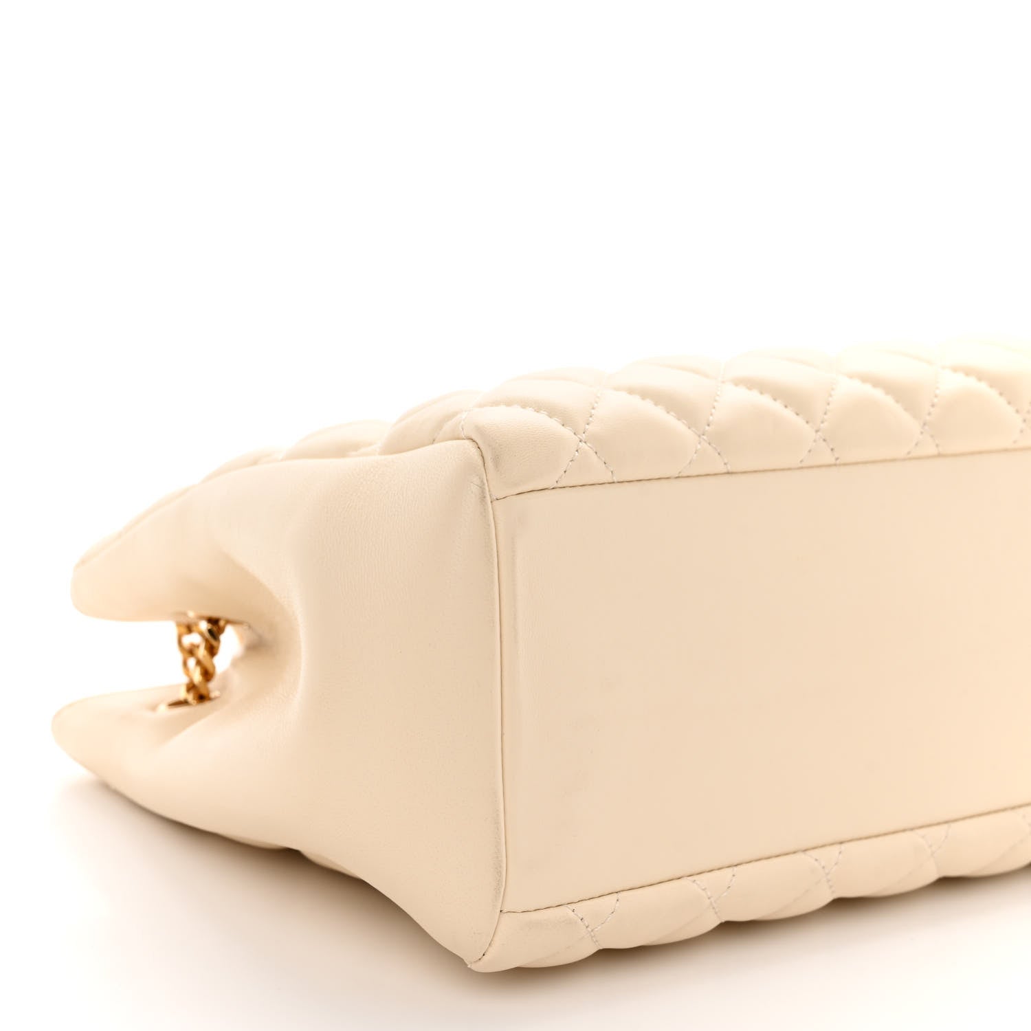 Versace Nappa Quilted Medusa Chain Bag Beige 8 of 10