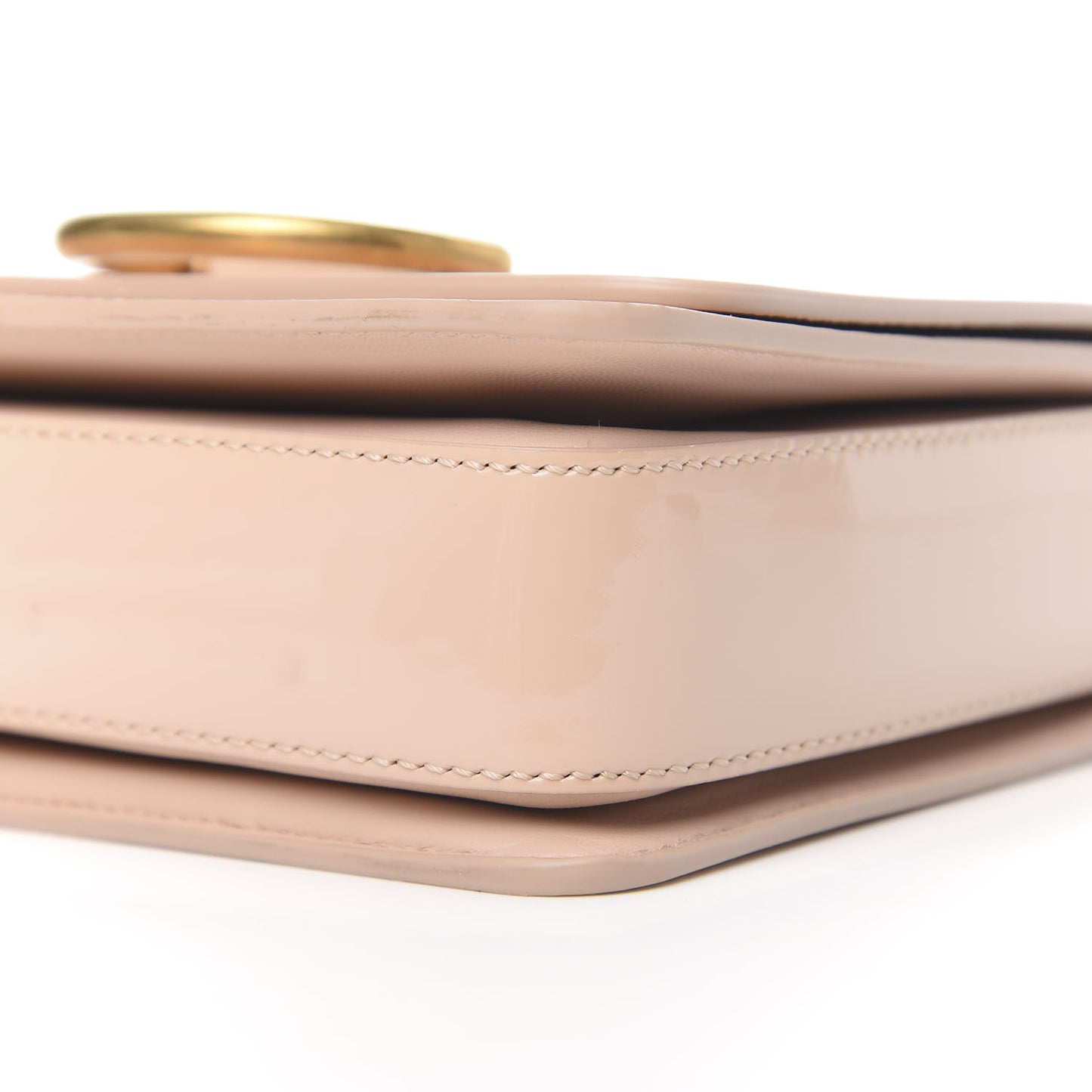 Patent Small D-Ring Bag Pale Fawn Pink