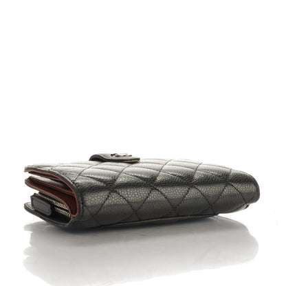 Chanel Caviar Quilted Zipped Pocket Wallet Black 4 of 8