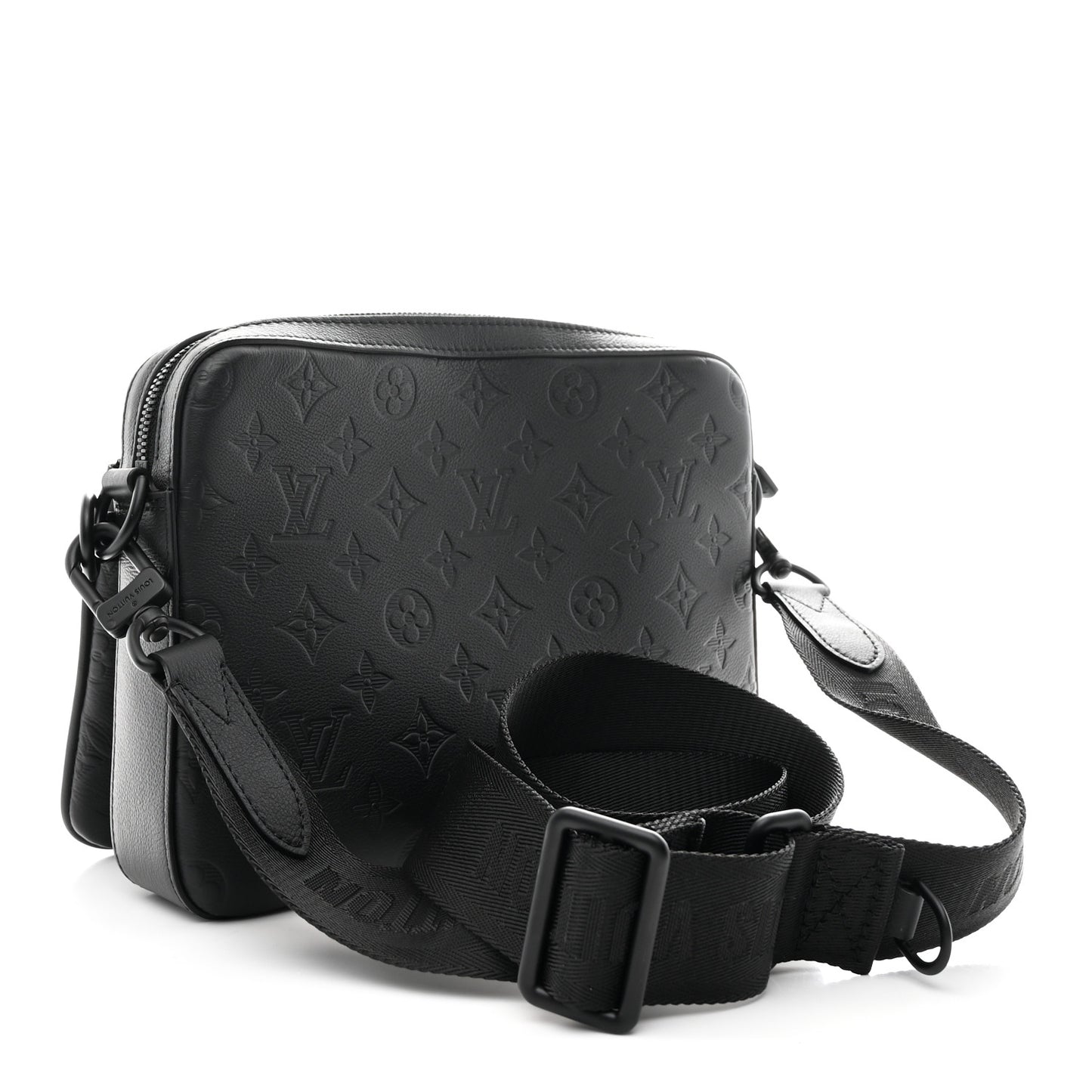 Calfskin Monogram Shadow Trio Messenger Black