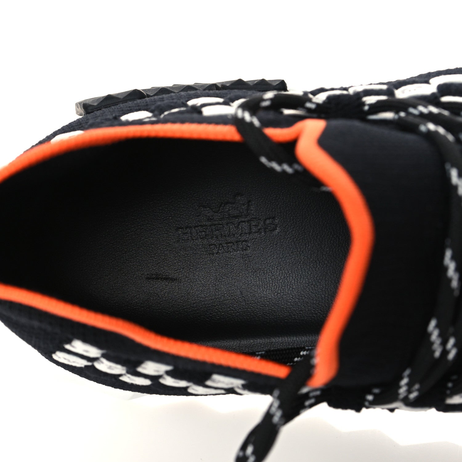 Hermes Flex Maille Bolduc Sneakers 42.5 Black White 6 of 6