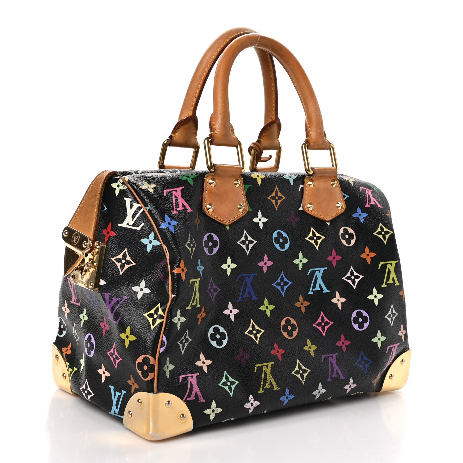 Louis Vuitton Monogram Multicolor Speedy 30 Black 2 of 13
