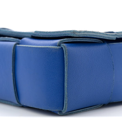 Bottega Veneta Lambskin Maxi Intrecciato Cassette Crossbody Bag Cobalt 10 of 12