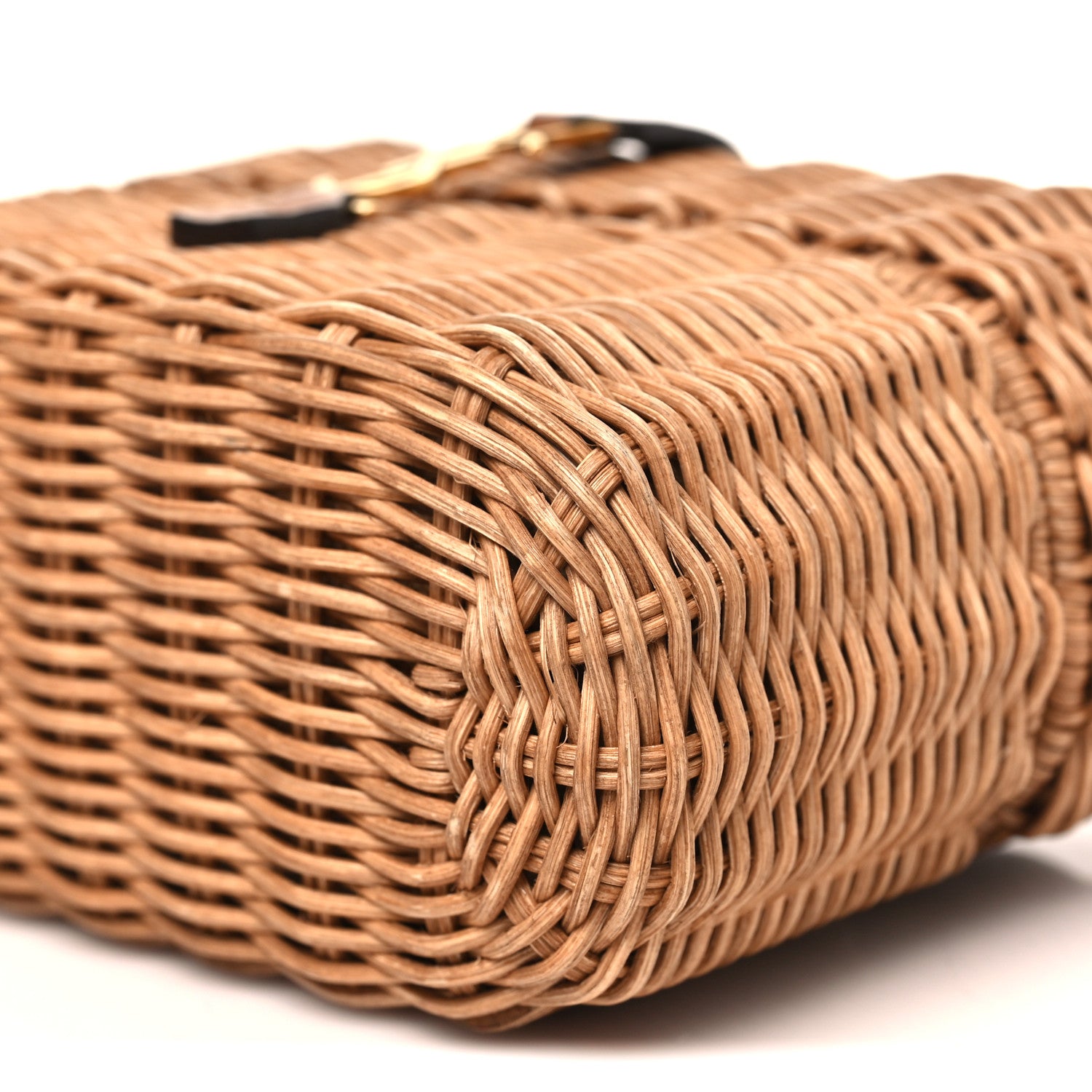 Saint Laurent Wicker Gaby Vanity Bag Natural Brick 10 of 11