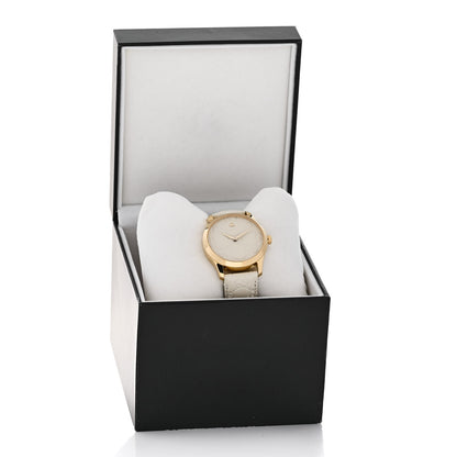 Gucci Stainless Steel Calfskin 38mm G-Timeless Quartz Watch White 5 of 5