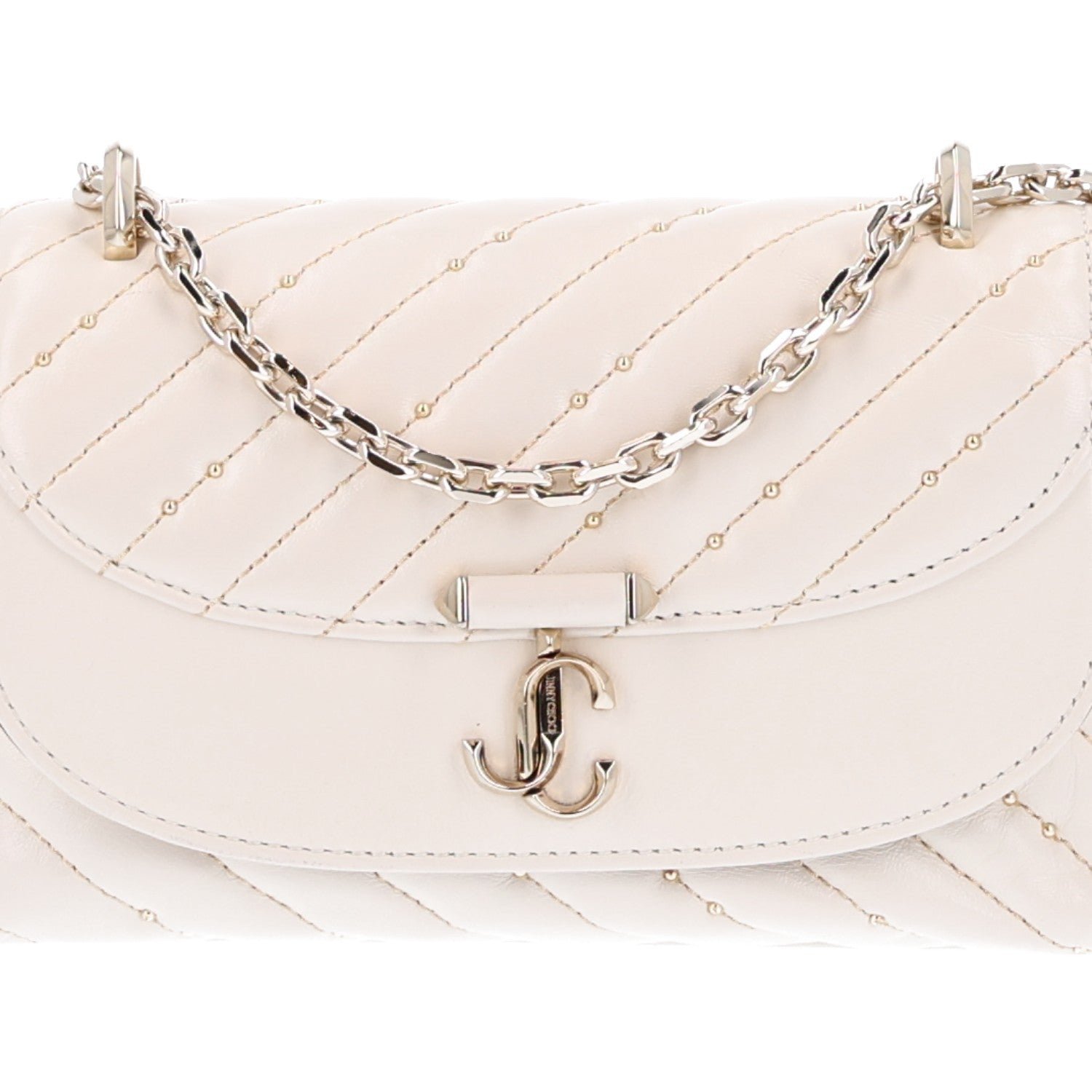 Jimmy Choo Nappa Quilted Avenue Curve Latte 8 of 10