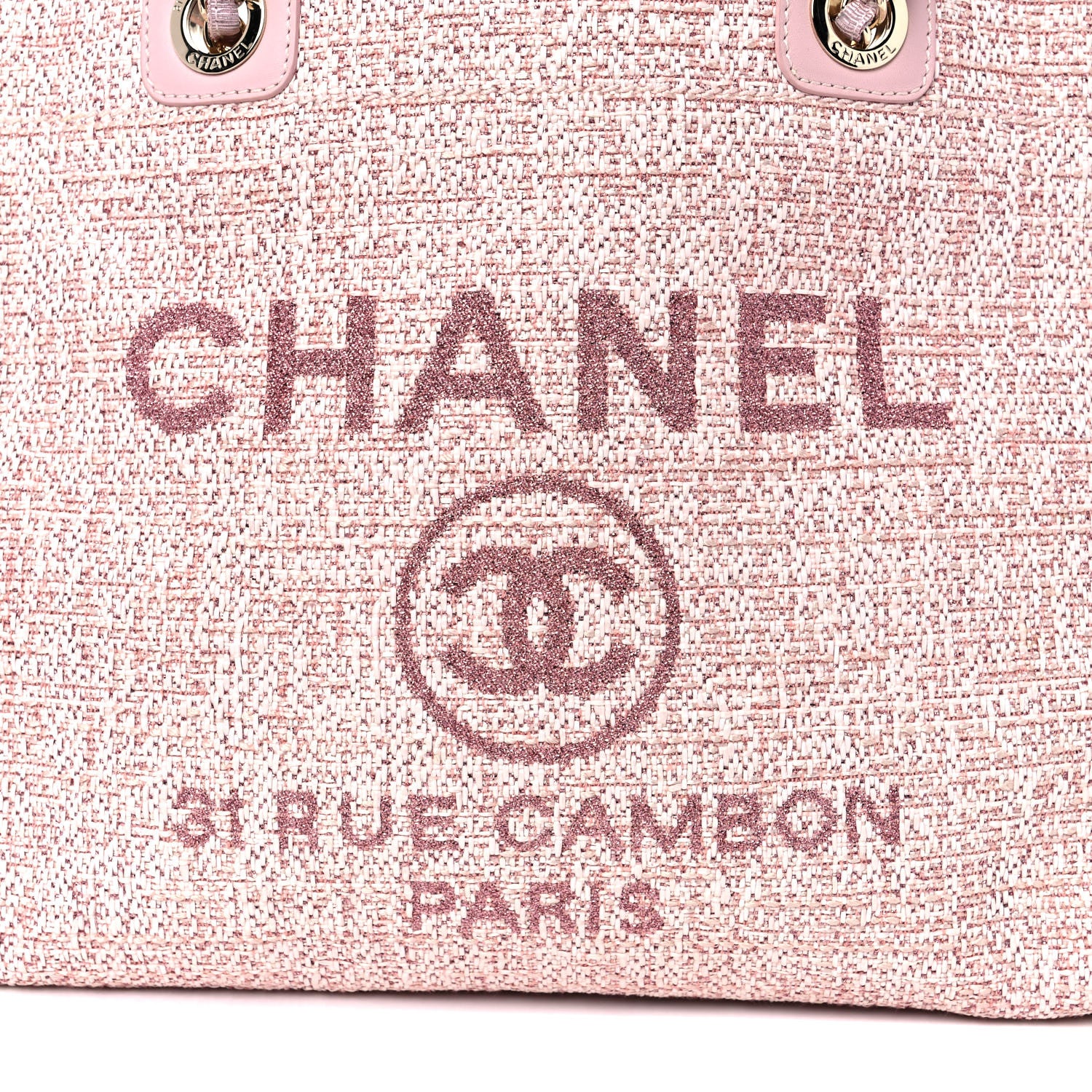 Chanel Lurex Boucle Small Deauville Tote Pink 12 of 12