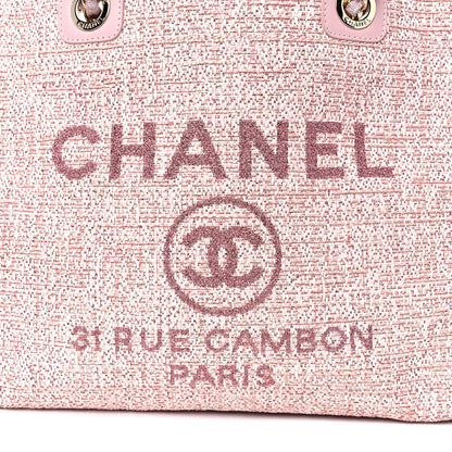 Chanel Lurex Boucle Small Deauville Tote Pink 12 of 12