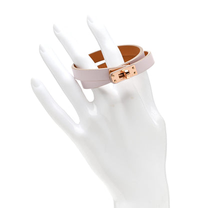 Hermes Swift Kelly Double Tour Bracelet Mauve Pale 2 of 7
