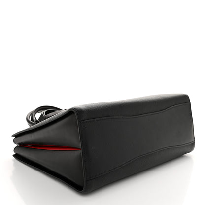 Prada Saffiano Cuir Calfskin Large Double Handle Bag Black Fuoco 4 of 10