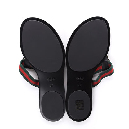 Gucci Nylon Guccissima Web Womens Thong Sandals 38 Green Red Black 9 of 14