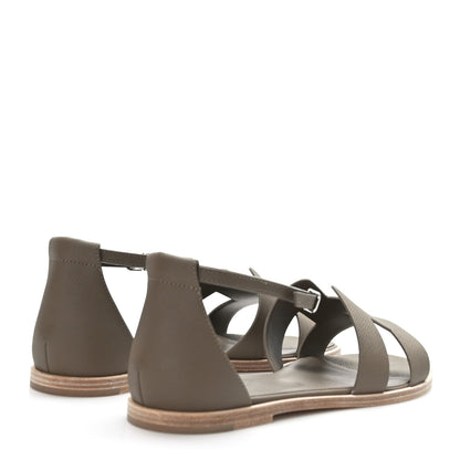 Hermes Epsom Santorini Sandals 40 Etoupe 4 of 9