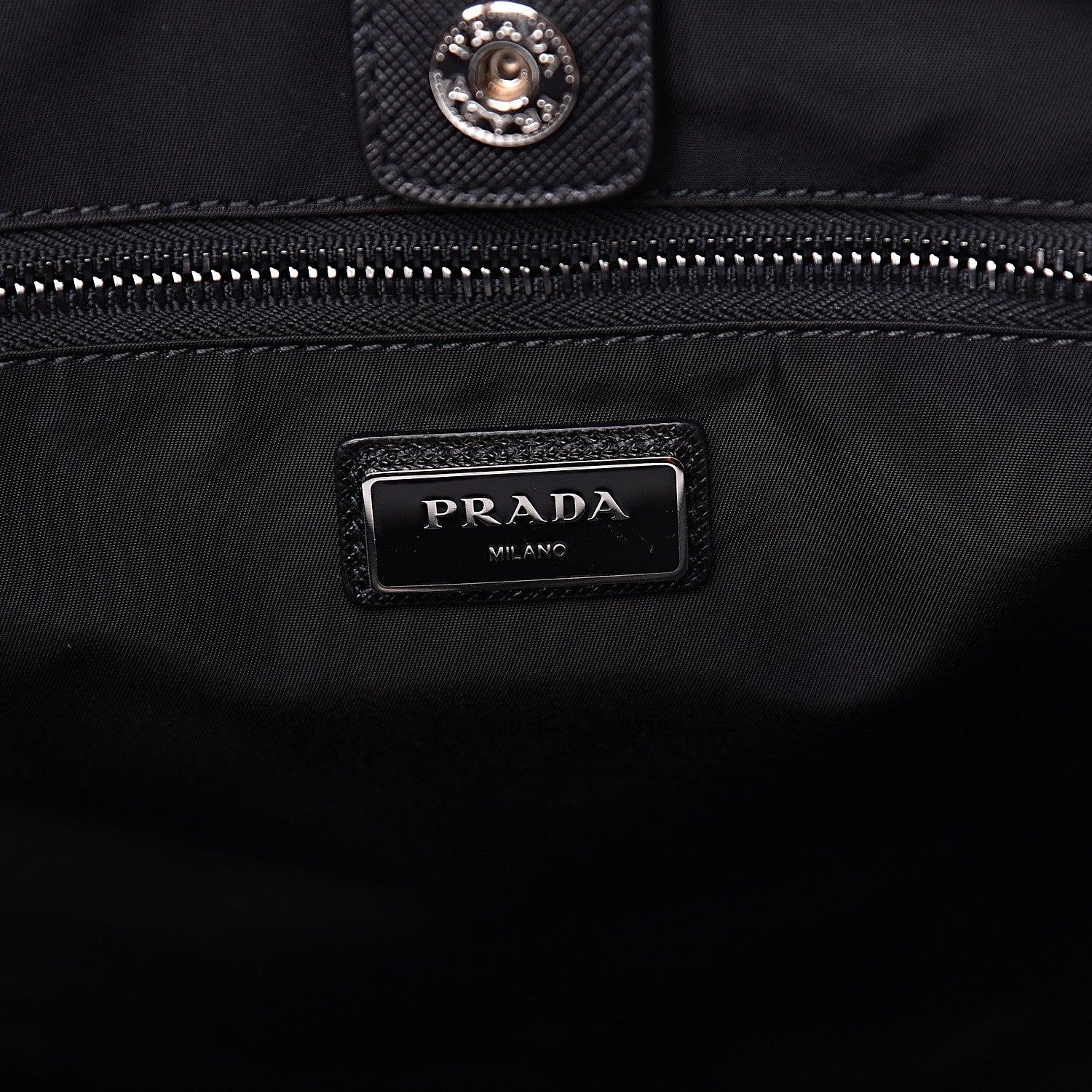Prada X JAMES JEAN Tessuto Nylon Patch Shopping Tote Black 6 of 11