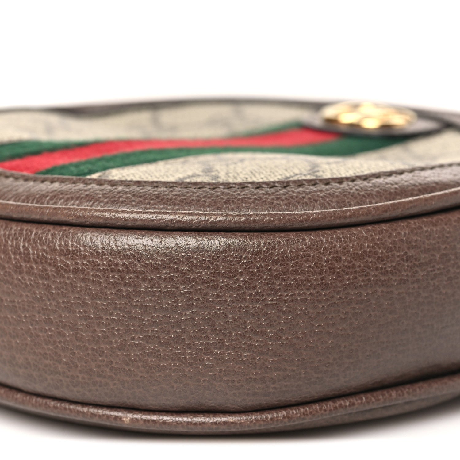 Gucci GG Supreme Monogram Web Ophidia Circle Wristlet Beige New Acero 10 of 11