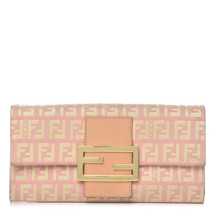 Fendi Zucca Continental Wallet Pink 1 of 13