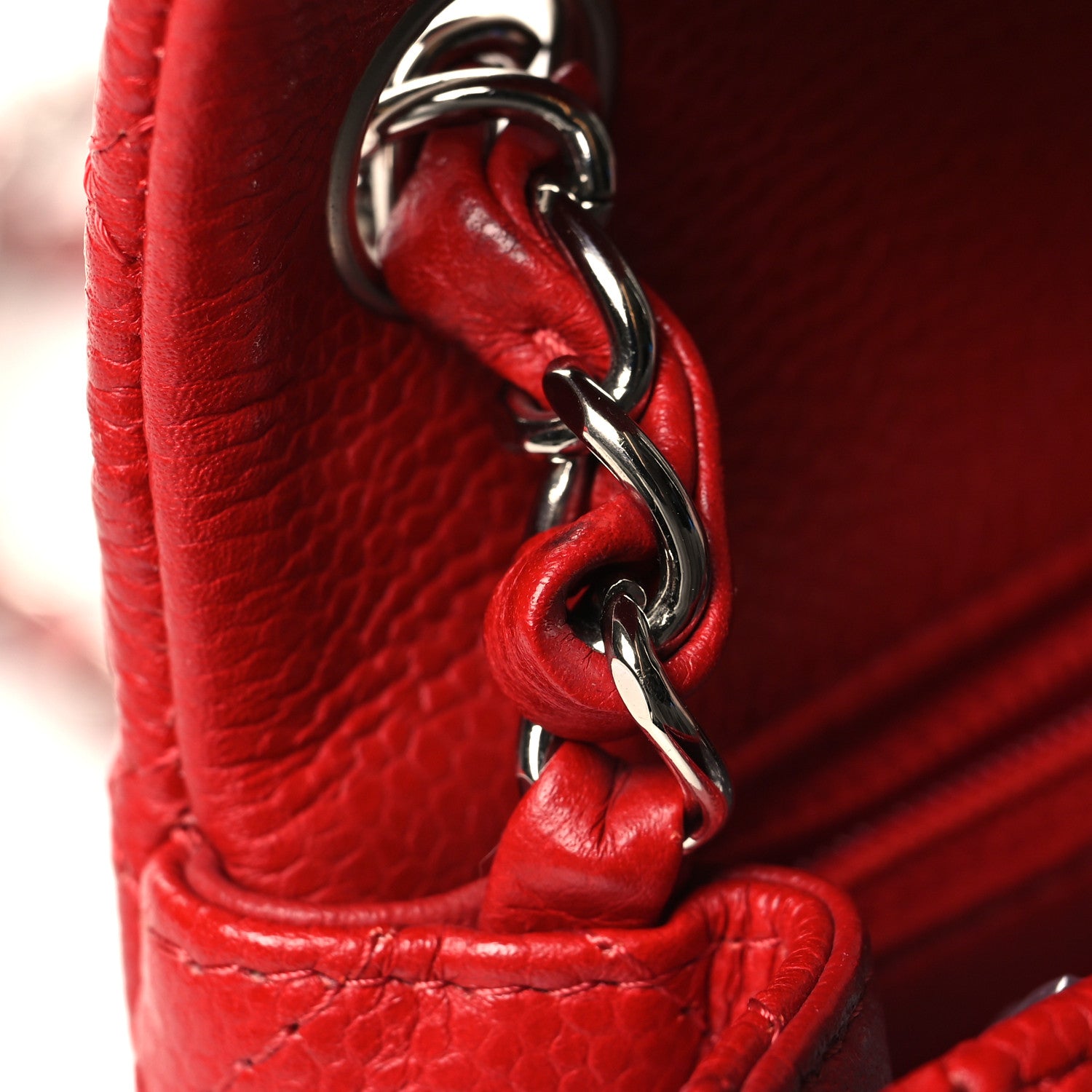 Chanel Caviar Quilted Mini Square Flap Red 11 of 11