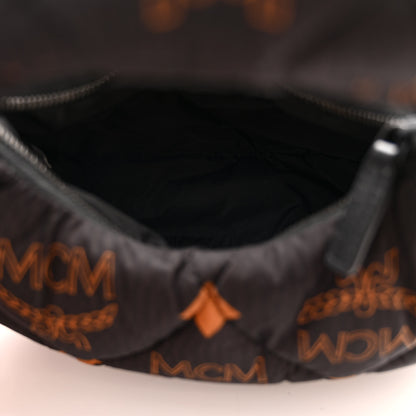 MCM Maxi Visetos Nylon Quilted Mini Aren Hobo Black 5 of 9
