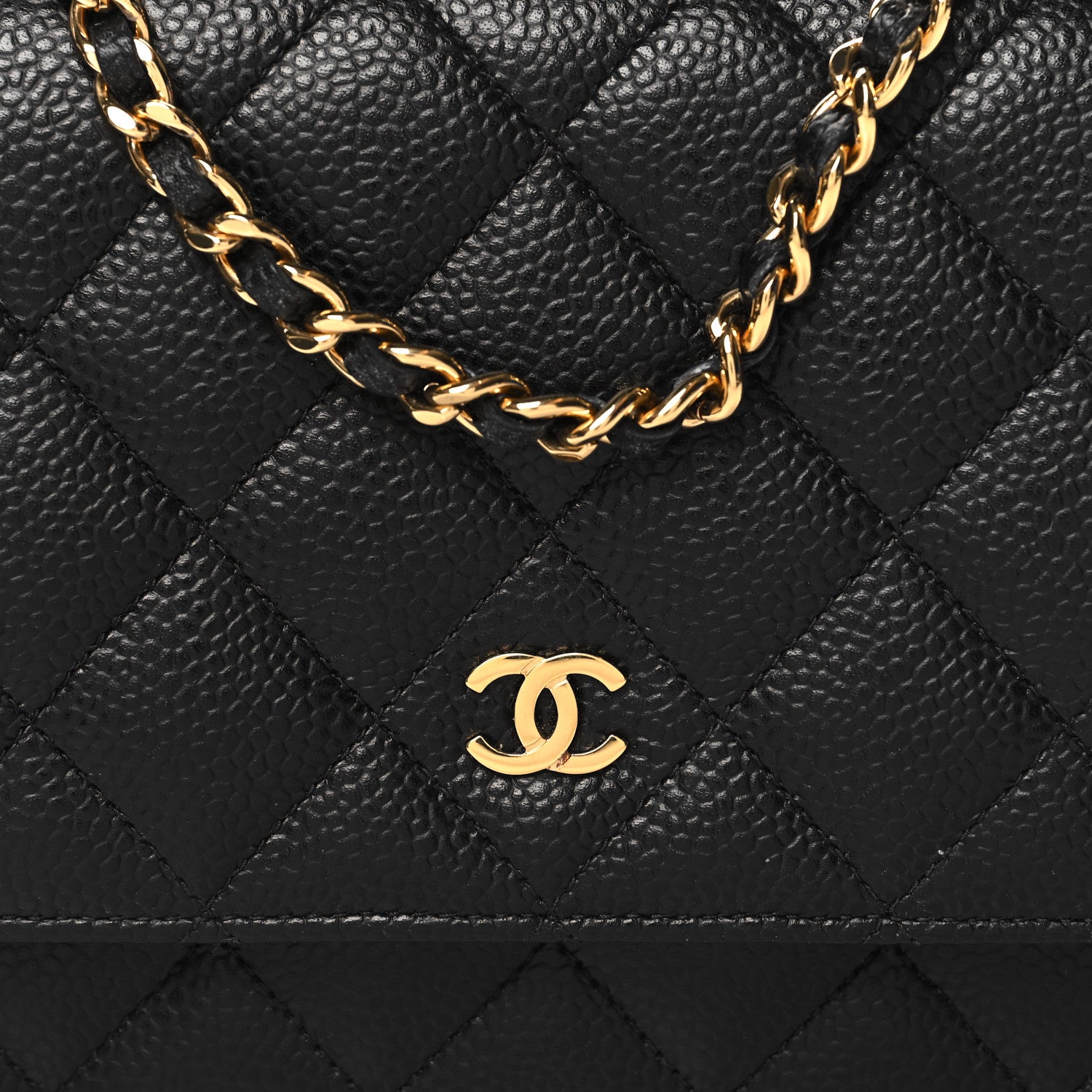 Chanel Caviar Quilted Wallet on Chain WOC Black 9 of 12