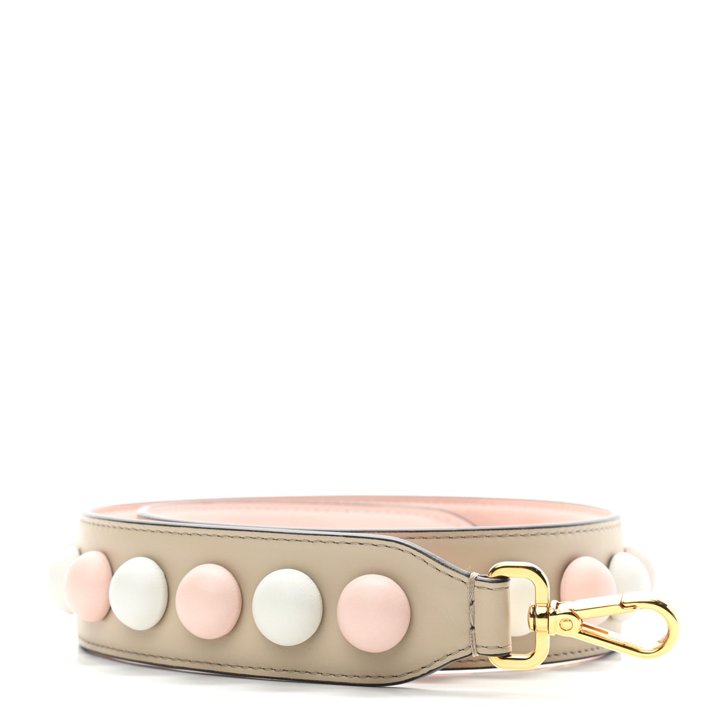 Calfskin Studded Strap You Pink Multicolor