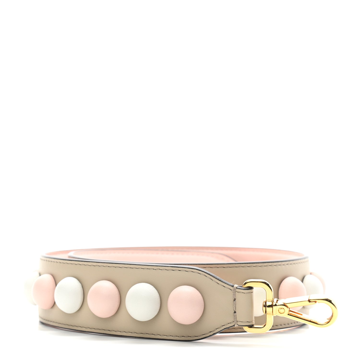 Fendi Calfskin Studded Strap You Pink Multicolor 1 of 5