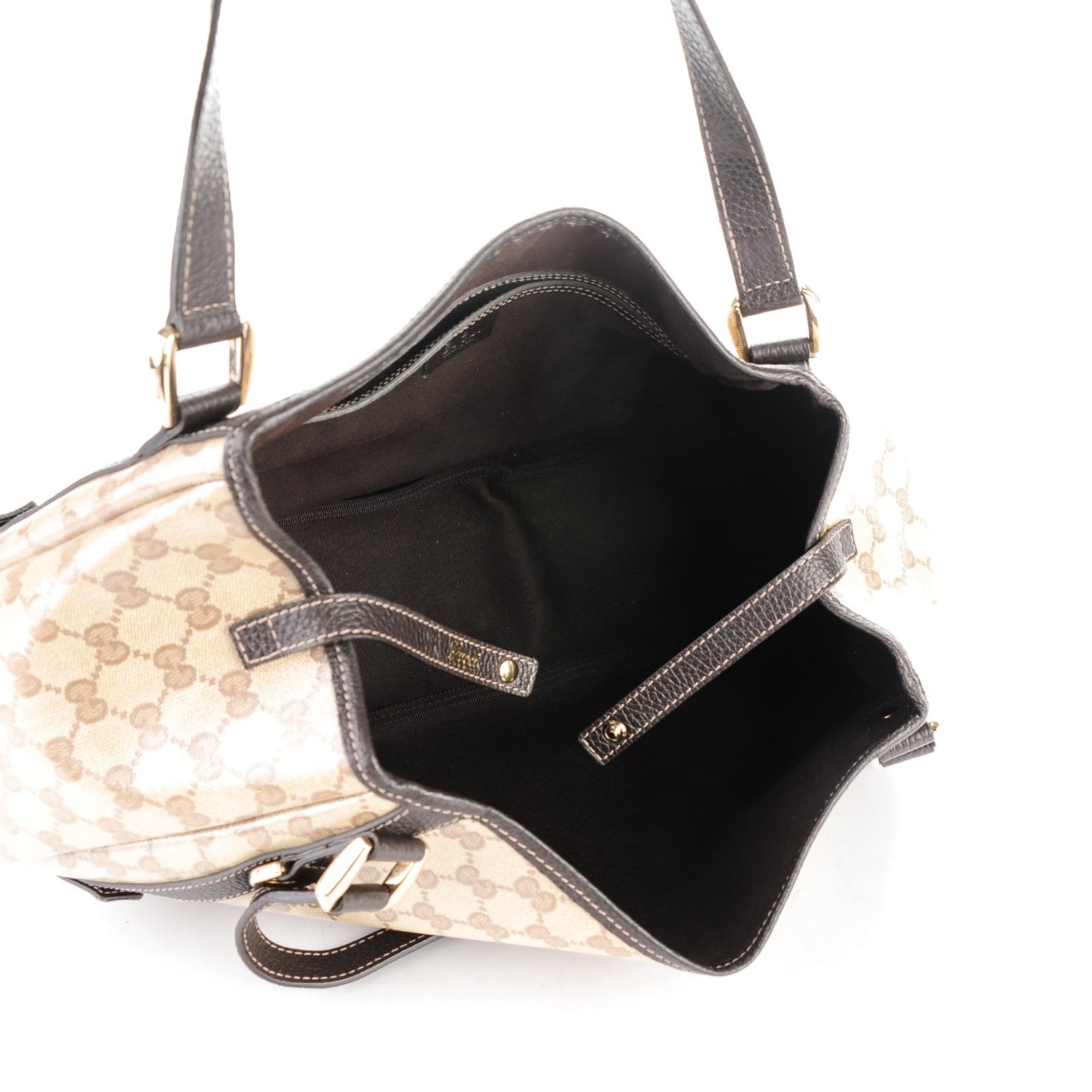 Gucci Crystal Monogram Medium Abbey Shoulder Bag Dark Brown 5 of 7