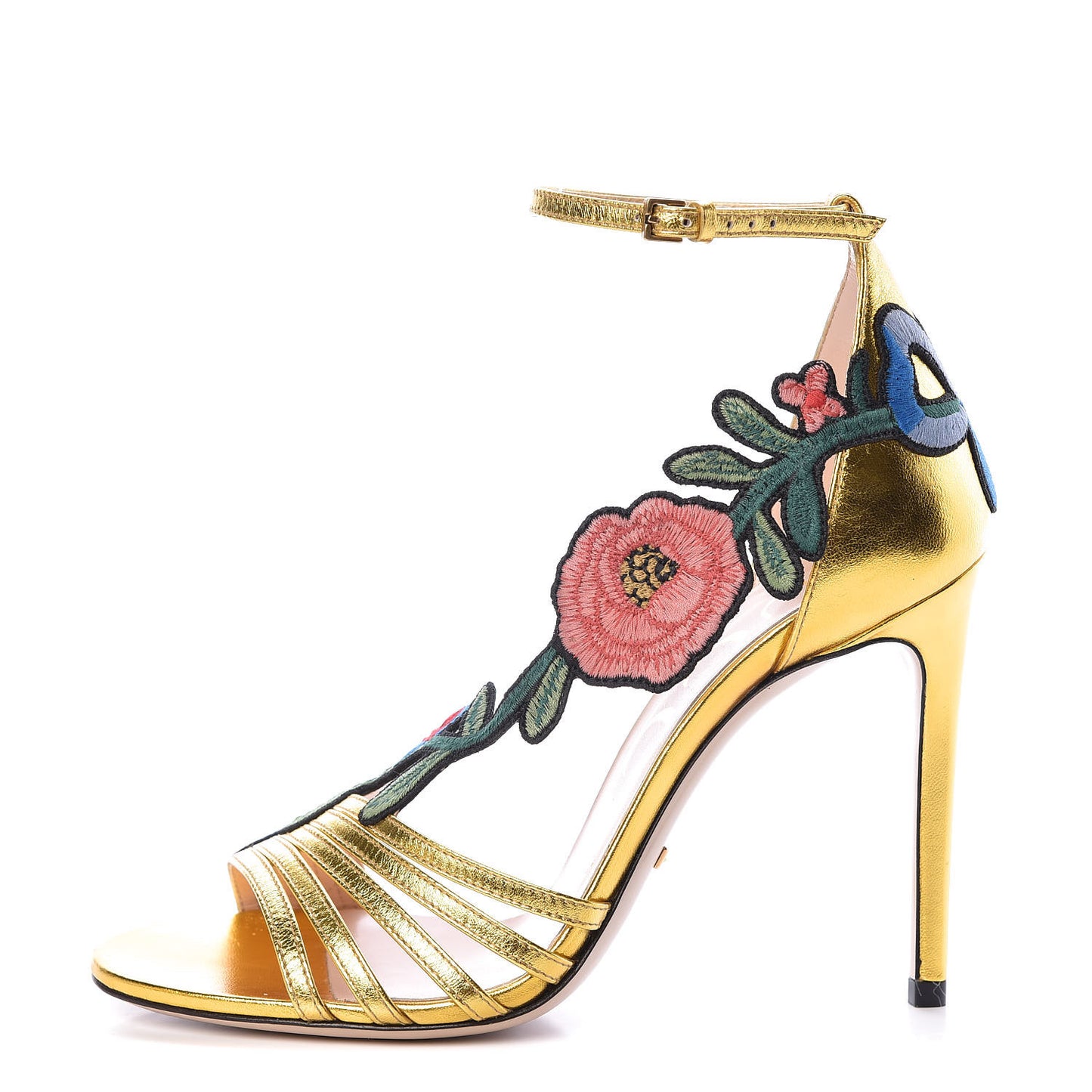 Metallic Nappa Ophelia High Heel Sandals 37 Gold