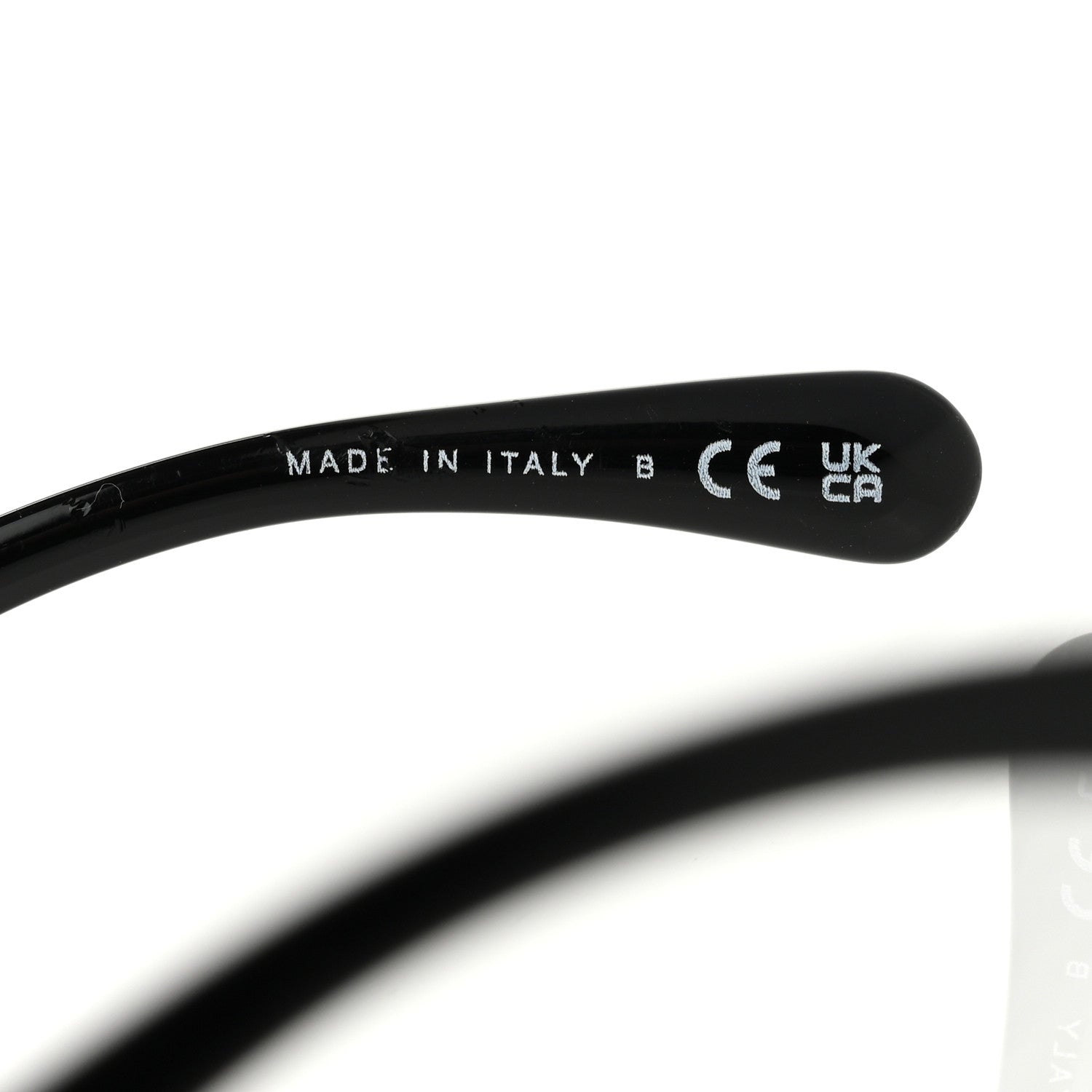 Chanel Acetate Strass Square Sunglasses Black White 6 of 7