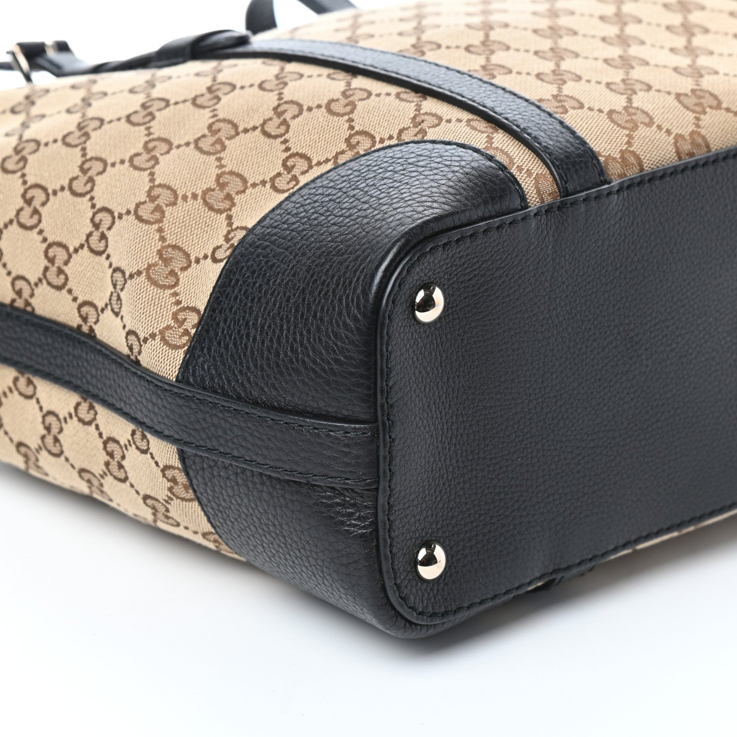 Gucci Monogram Cellarius Calfskin Tote Beige Ebony Black 8 of 9