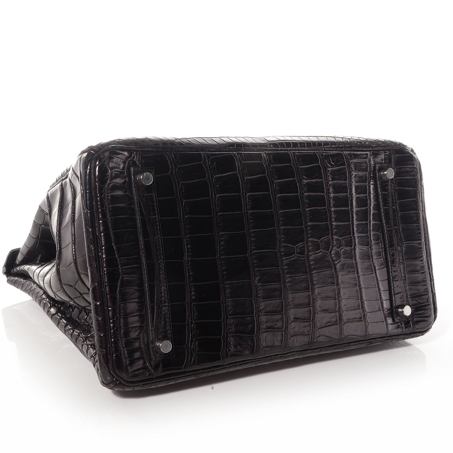 Hermes Matte Porosus Crocodile Birkin 35 Black 5 of 10