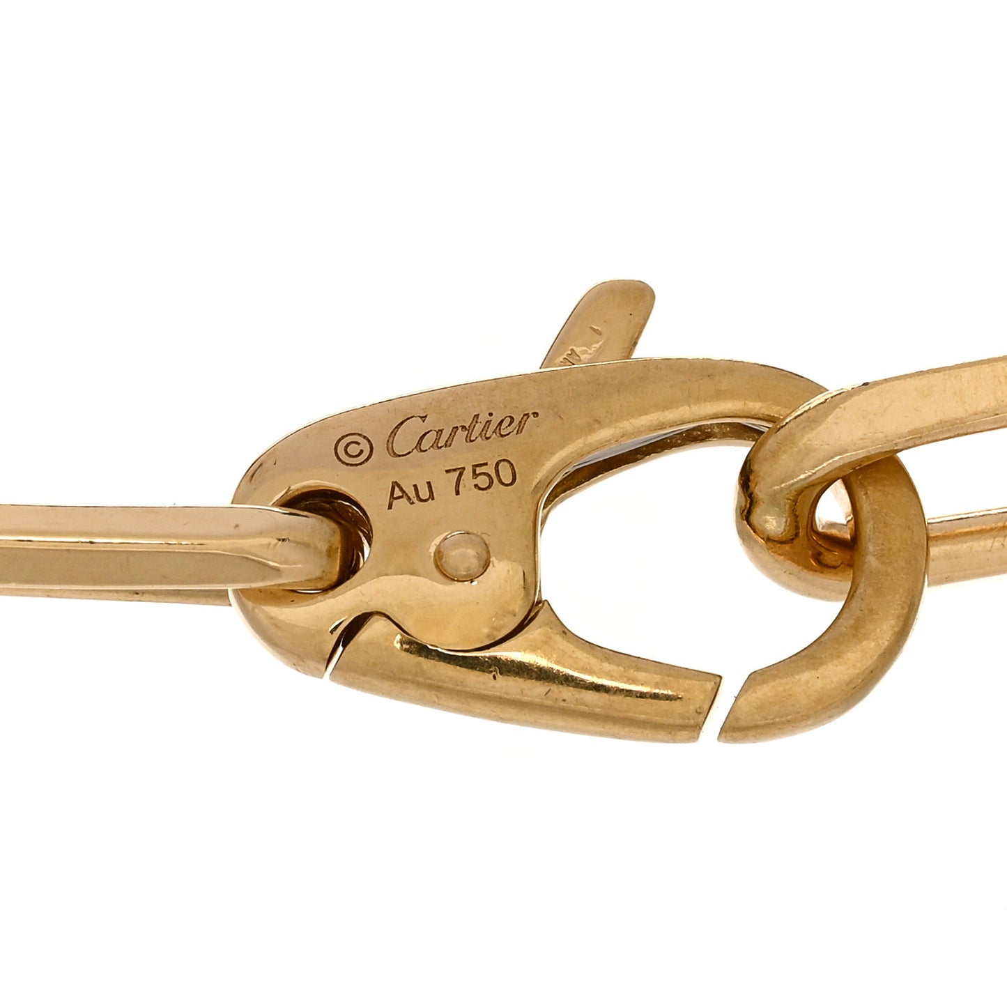 18K Yellow Gold Santos de Cartier Link Chain Bracelet