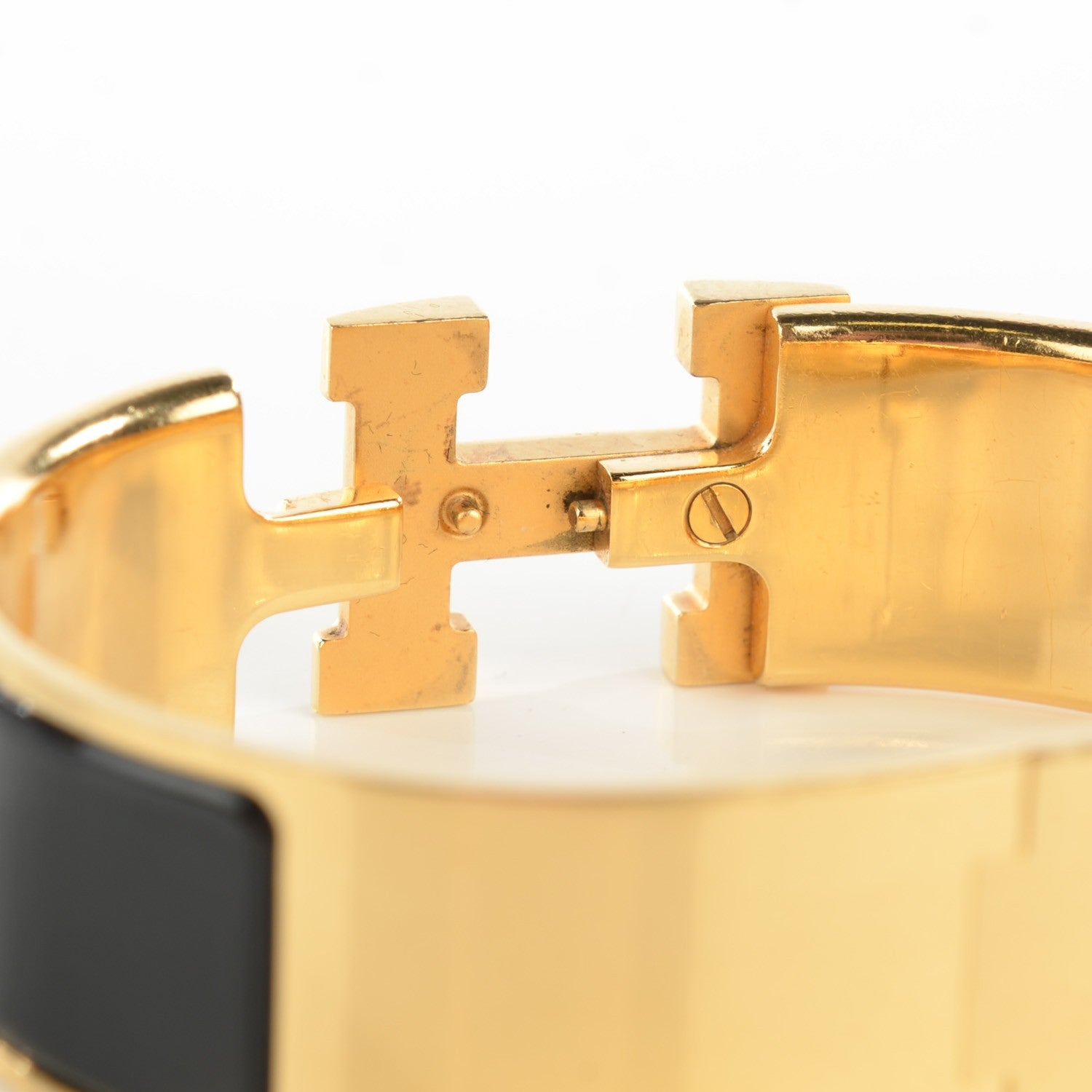 Hermes Enamel Wide Clic Clac H Bracelet GM Black 6 of 7