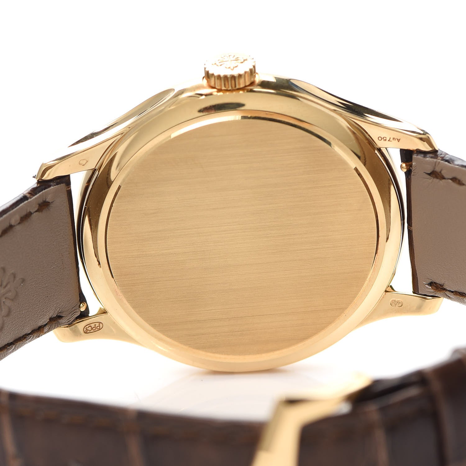 Patek Philippe 18K Yellow Gold Alligator 39mm Calatrava Automatic Watch Ivory 52727-007 4 of 5