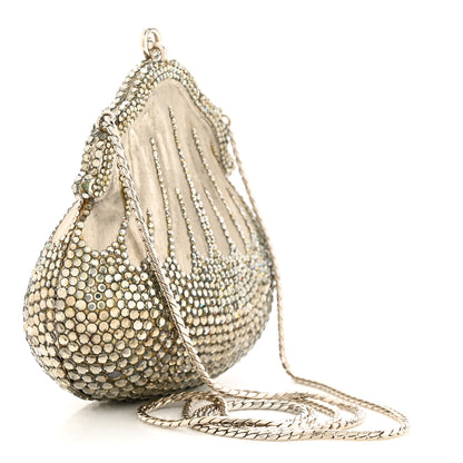 Judith Leiber Swarovski Crystal Chatelaine Minaudiere Silver 3 of 15
