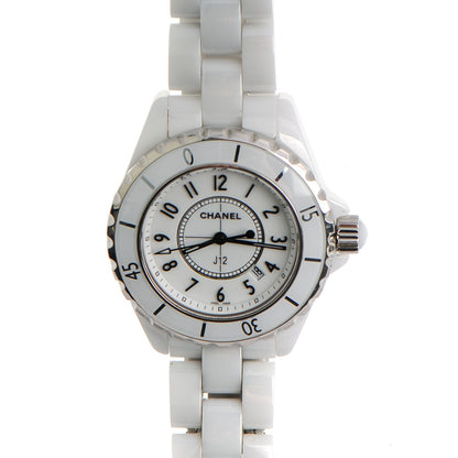 Chanel Stainless Steel Ceramic 33mm J12 Quartz Watch White 1 of 8