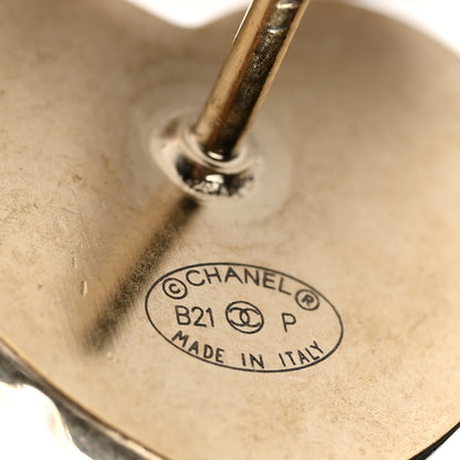 Chanel Metal Strass Crystal Quilted CC Heart Scissors Perfume Brooch Set Gold 4 of 4