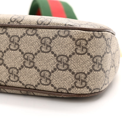 Gucci GG Supreme Monogram Textured Dollar Calfskin Web Small Ophidia GG Handbag Beige Ebony New Acero 10 of 13