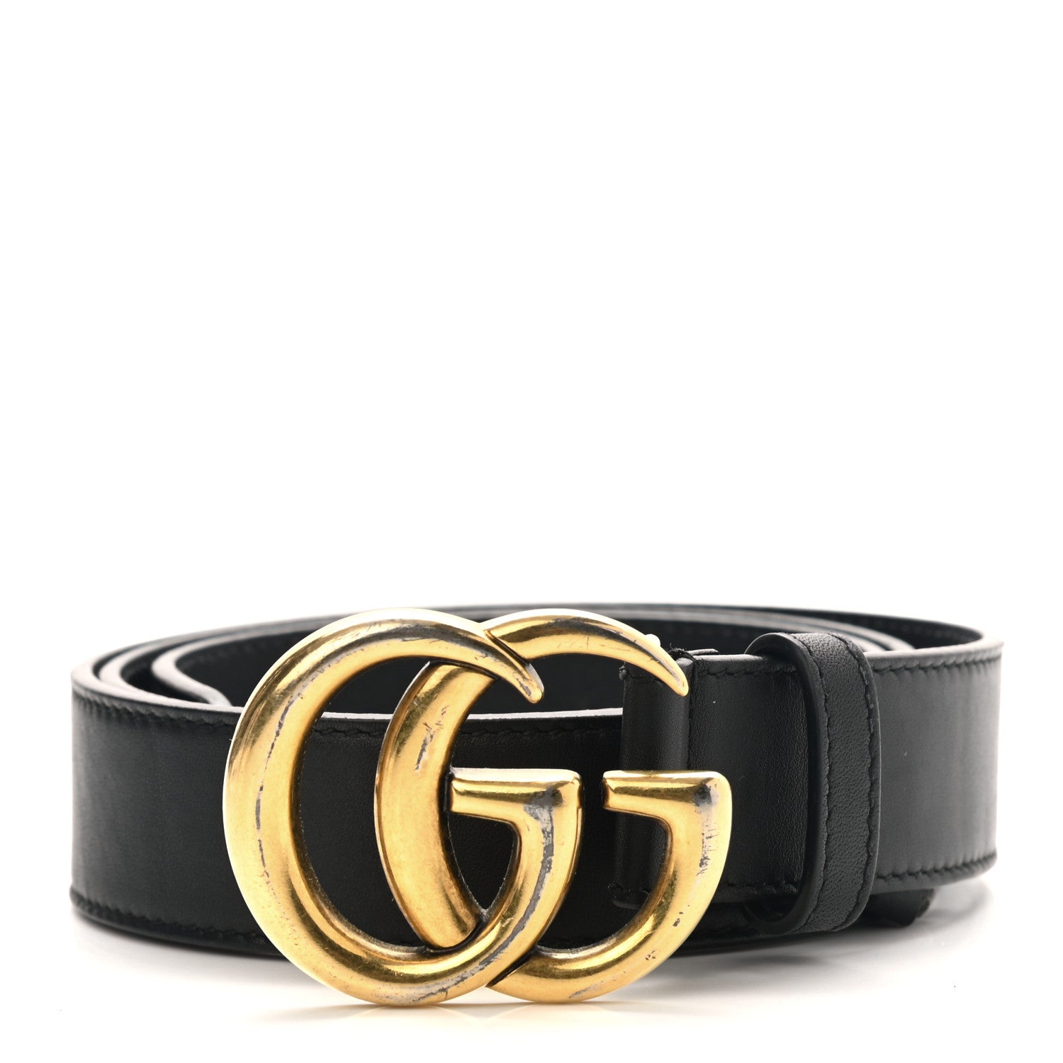 Gucci Calfskin Double G 30mm Belt 85 34 Black 1 of 3