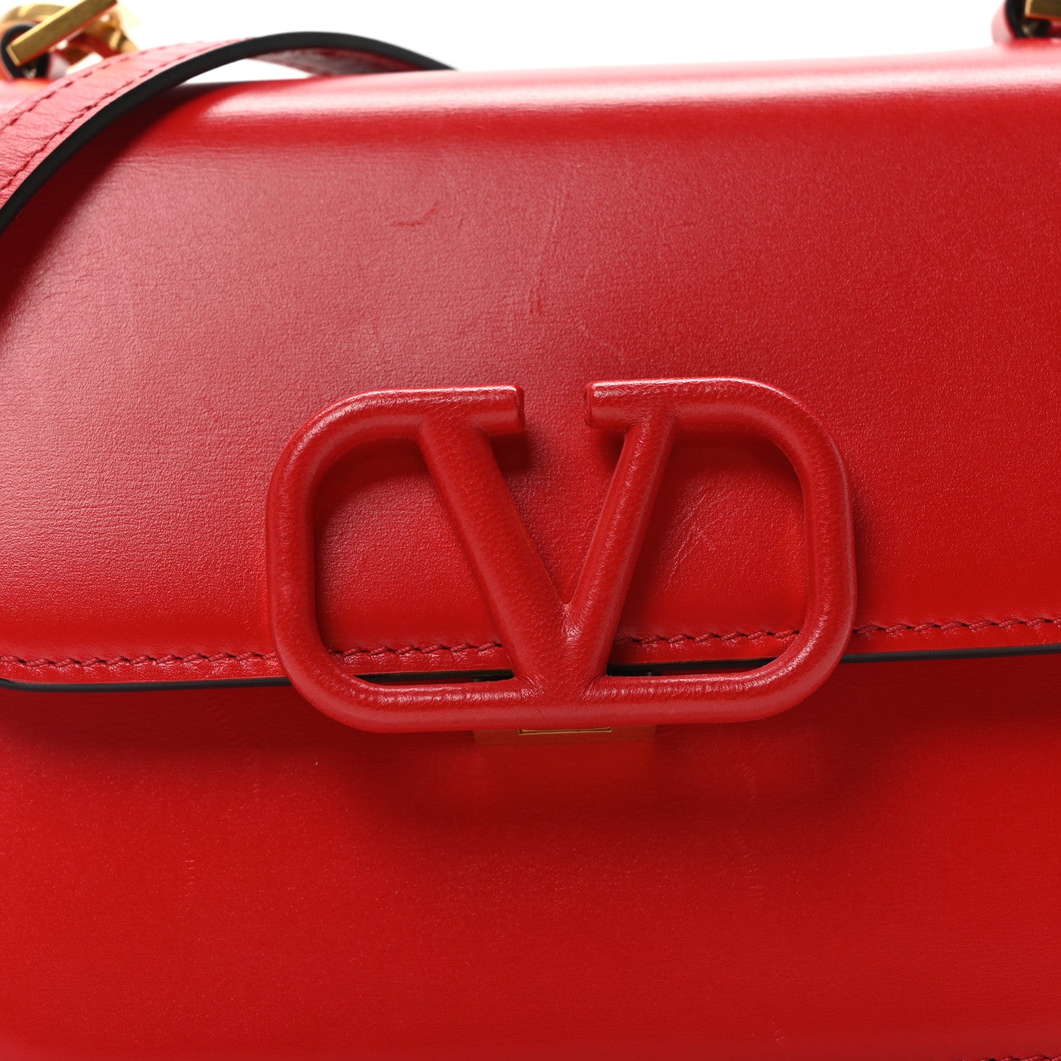Valentino Garavani Smooth Calfskin Small VSling Shoulder Bag Red 7 of 9