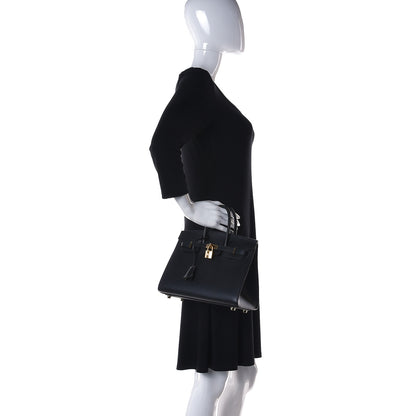 Hermes Epsom Birkin Sellier 25 Black 2 of 10
