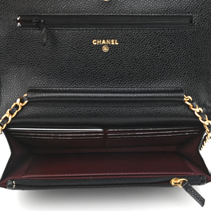 Chanel Caviar Quilted Wallet On Chain WOC Black 5 of 9