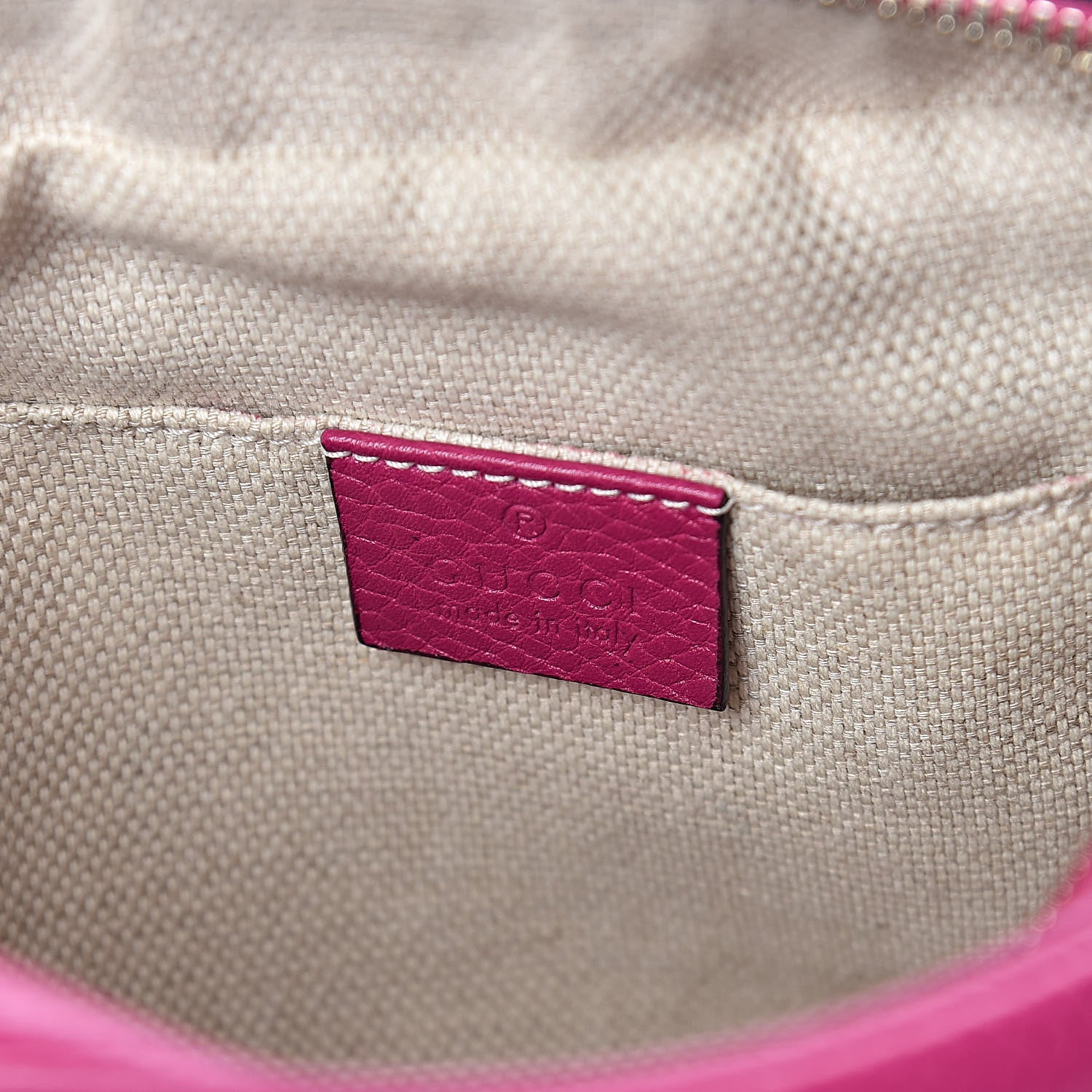 Gucci Pebbled Calfskin Small Soho Disco Bag Bright Bougainvillea 6 of 12