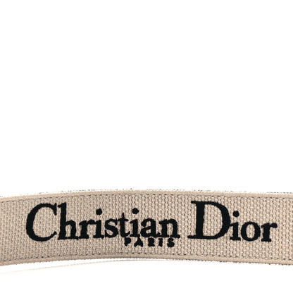 Christian Dior Canvas Embroidered Shoulder Strap Black 4 of 5