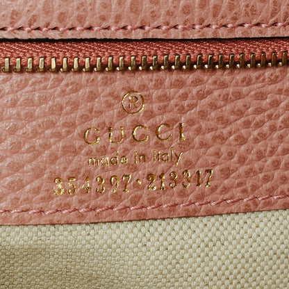 Gucci Dollar Calfskin Medium Swing Tote Grey Field Soft Pink 6 of 7