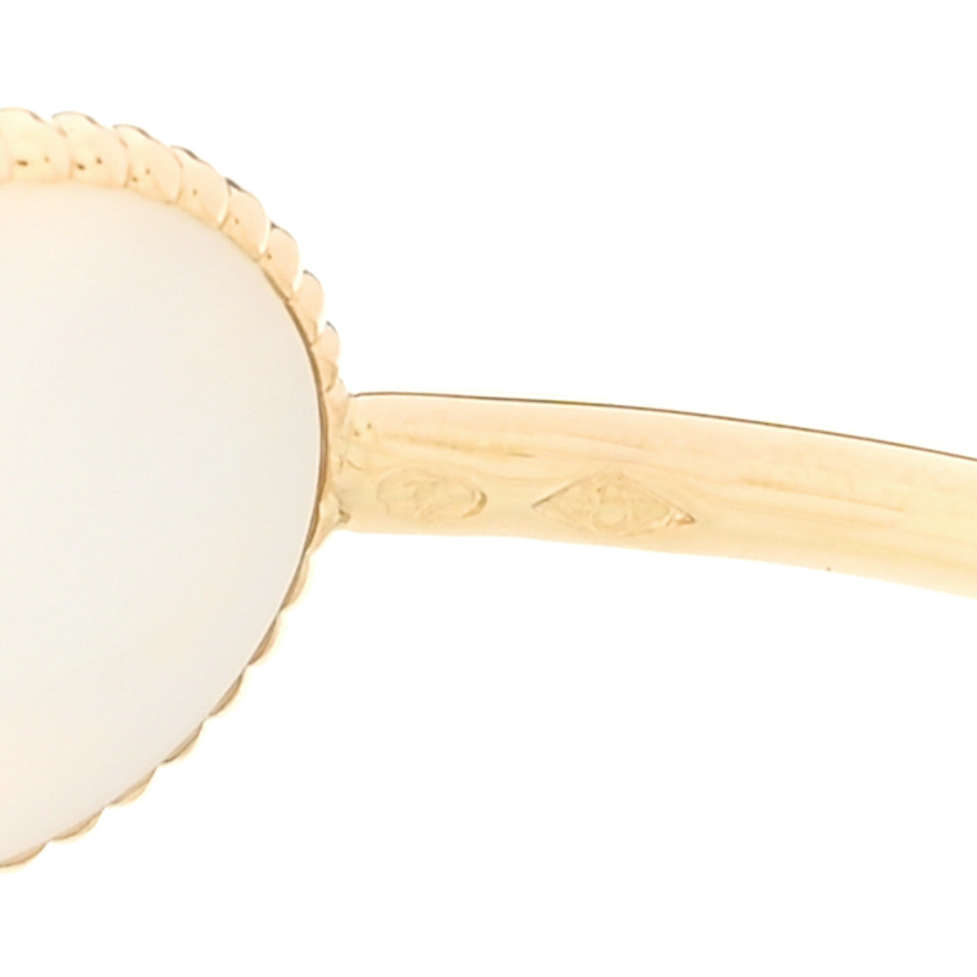 Christian Dior 18K Yellow Gold Diamond Mother of Pearl Rose Des Vents Cuff Bracelet 3 of 4