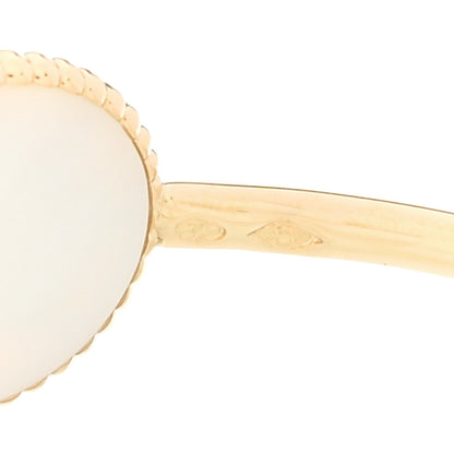 Christian Dior 18K Yellow Gold Diamond Mother of Pearl Rose Des Vents Cuff Bracelet 3 of 4